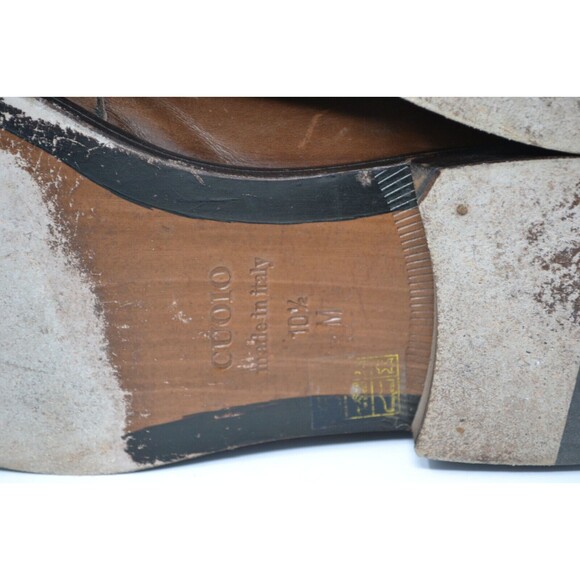 Massimo Matteo 7921 Cuoio Brown Single Monk Dress Shoes Mens 10.5 M Oxford ITALY main image 8
